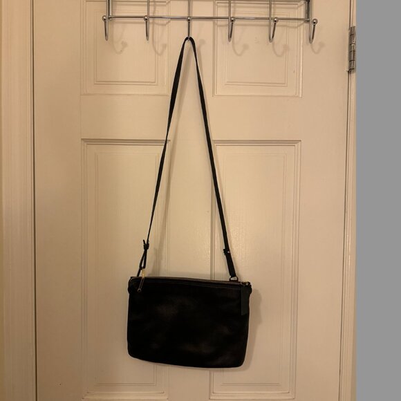 & Other Stories Black Grain Leather crossbody bag - Picture 1 of 6